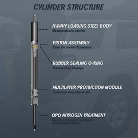 2PCS 16.95 IN Front Hood Lift Support Struts Gas Spring Shocks Rod Compatible with Toyota 07-10 Fj Cruiser (From 06/2007) (2007 2008 2009 2010)