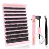 Oreola Cluster Lashes Kit 80D Individual Lashes with Bond&Remover and
