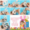 BOFUNX 5 Pieces Easter Wooden House Crafts Children Wooden Easter