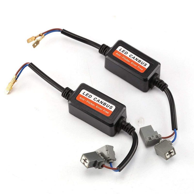 2x H1 LED Headlight Canbus Error Free Warning Resistor Decoders,