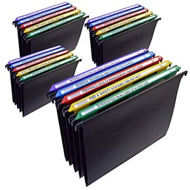 Ultimate Office MagniFile Hanging File Folders V Base Letter Size with 11 inch Magnified Indexes That Double The Size of Your File Titles to Find Files Fast. (Set of 20 Assorted)