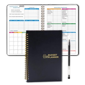 Budget Book, Monthly Budget Planner, (A5, 50 Pages) Includes a Black Neutral Pen, Perfect for Individuals, Entrepreneurs or Small Business Owners