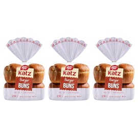 Katz Gluten Free Burger Buns | Dairy, Nut and Gluten Free | Kosher (3 Packs of 4 Buns, 10 Ounce Each)