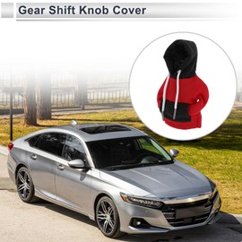 RATCHROLL Gear Shift Knob Cover Decoration Stick Shifting Handle Protector Red&Black Fabric 1 Pc