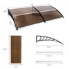 Window Awning Door Canopy,35" x 77" Polycarbonate Cover Front Door