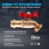 Midline Valve 12CECUS-OM Quarter Turn Boiler Drain Valve; 1/2'' Press