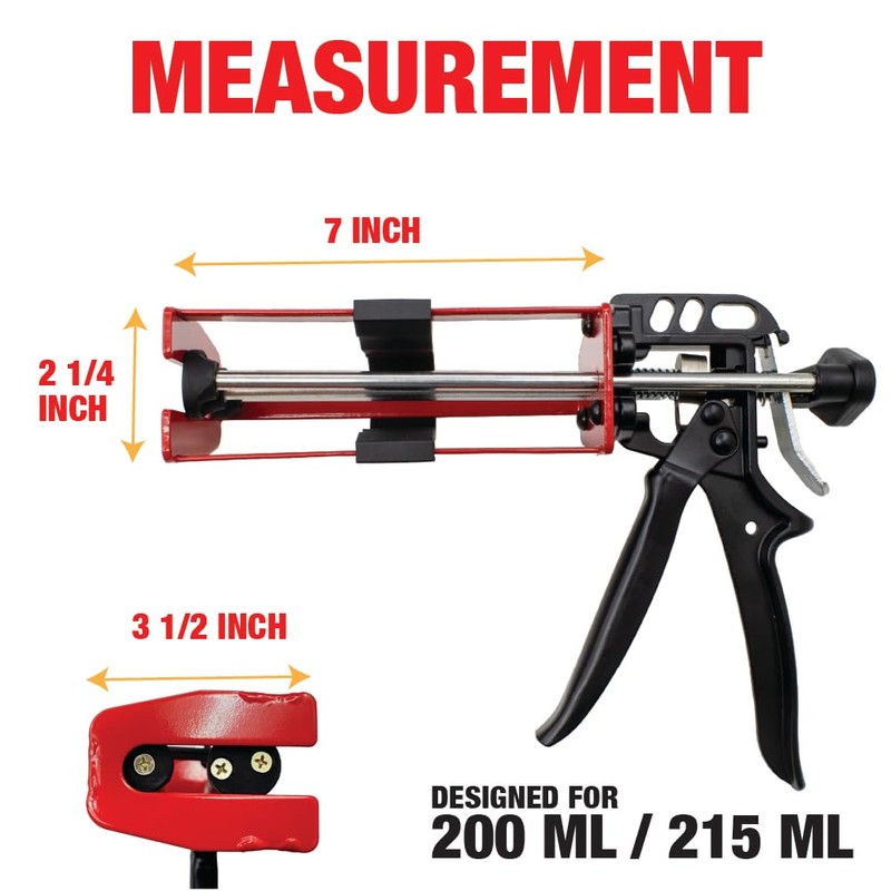 LAUCO Epoxy Gun Dual Cartridge 200 ml, Dual Cartridge Epoxy