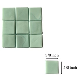 SMEIINIK 1.1lb Bulk Single Iridescent Color Mosaic Tiles for Crafts, Glass Mosaic Pieces for Mosaic Puzzles, Stained Glass Tiles for Mosaic DIY, Mosaic Making Supplies(AJ61-32)