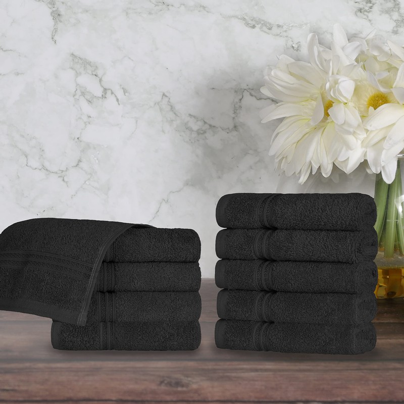 Superior Set, Cotton, Black, Face Towel