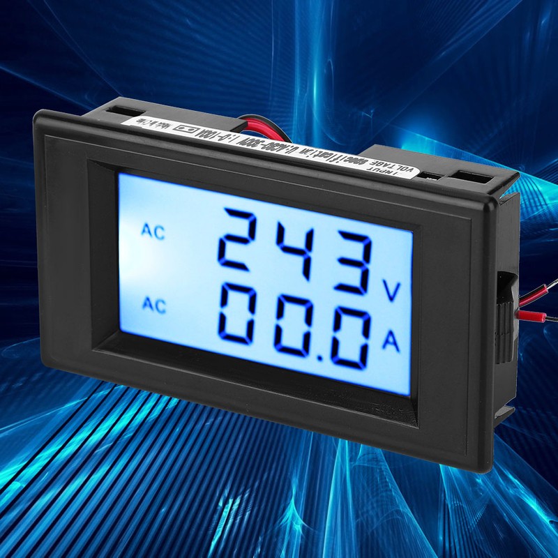 D69-2042 Dual Display Voltmeter Ammeter AC80-300V 0-50A 0-100A with Current