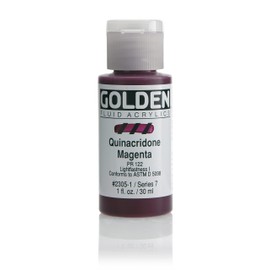 Pro-Art Golden Fluid Acrylic Paint 1 oz-Quinacridone Magenta, 30 ml (Pack of 1)