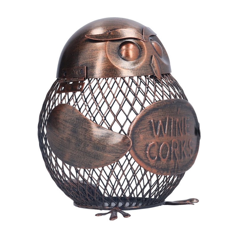 Art Wrought Iron Owl Storage Tank Metal Money Box Handicrafts