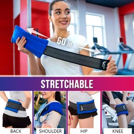 Reusable Ice Pack Wrap with Extra Gel Pack by Kinetic Labs - HSA FSA Eligible Hot and Cold Pack - Ice Packs for Injuries Reusable (Large with Extra Gel Pack)