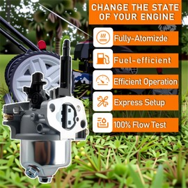 Carburetor with Gaskets for Ryobi RY802900 2900PSI Pressure Washer, Replaces 099981133027, With Air Cleaner Assembly 099981133080