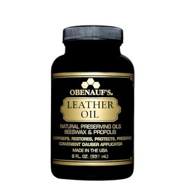Obenauf's Leather Oil - Leather Conditioner (8oz) - Restore and Protect Leather Boots, Jackets, Purses as Well as Car Leather, Leather Furniture and Much More - Made in The USA (with Applicator)