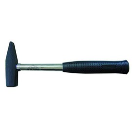 Stubai 100208 Engineer's Hammer with Tubular Steel Shaft/Rubber Grip, Black/Silver