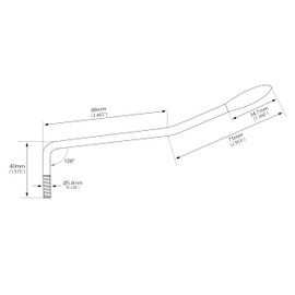 Banworks Electric Guitar Tremolo Arm Metric M6 Whammy Bar with 5.8mm (15/64") Thread for Tremolo Bridges of Squier Strat ST Guitars JT/YB-01 Chrome with Black Tip