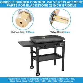 BBQration Griddle Burner Valve for Blackstone 28 Inch Griddle, 2-Pack, Globe Valve, Compression Inlet, NPT Outlet, 1/2 Inch, Heat-Resistant Material