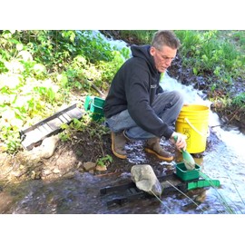 53" Sluice Box Compact Gold Panning Kit | Crevice Tools | Classifiers (Black)