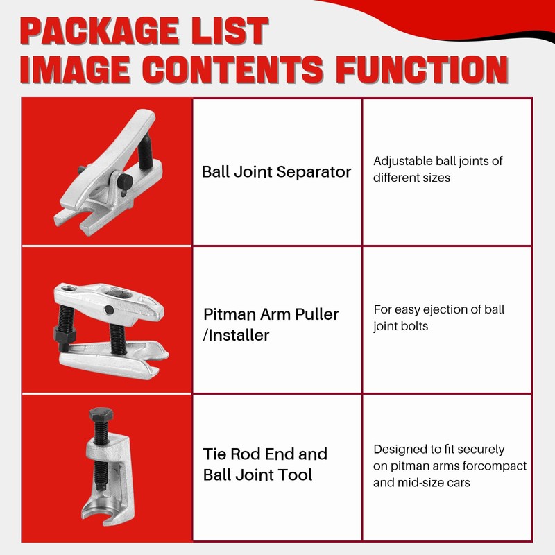 DASBET Ball Joint Separator Tool Kit Ball Joint Splitter Ball