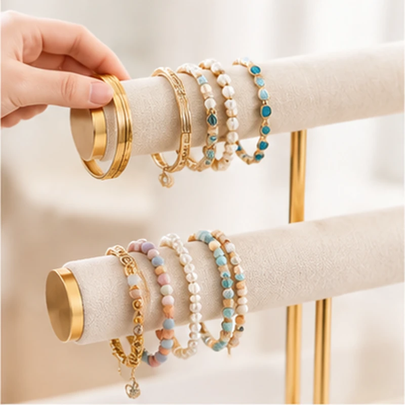 Two-Tier Bracelet and Bangle Organizer Stand for Jewelry Display –