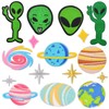 16PCS Solar System Space Patches - Funny Alien & Planet