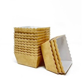 Bakery Direct Square Mini Loaf Card Disposable Baking Moulds/Cases (200)