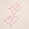 Pack of 24 French False Nails for Gluing, Short Press