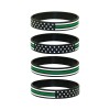Great 1 Thin Green Line American Flag Silicone Stretchable Bracelet