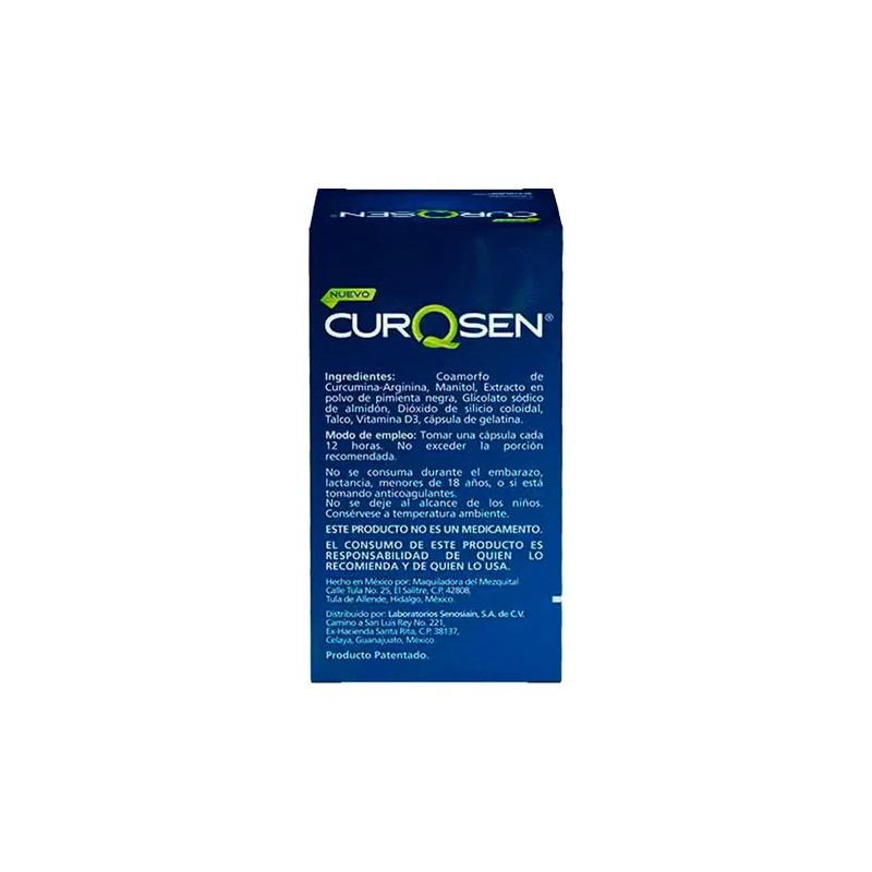 Suplemento Alimenticio Curqsen 60 Cápsulas Cu Pack De 2