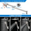 PDPBath 10" Rainfall Shower Head with Handheld Spray, Dual Rain