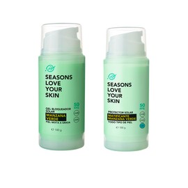 Seasons love your skin kit Protector Solar Manzana Verde FPS 50  Bloqueador Hidratante  Fórmula Matificante 100                                       