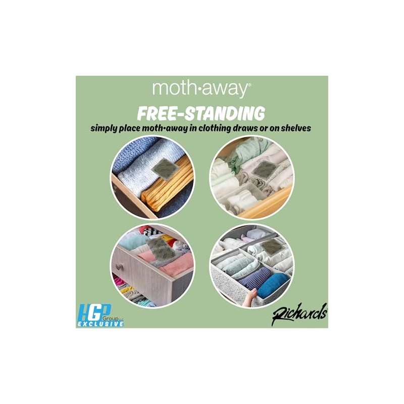 Moth Away Sachets - 24-Pack Natural Herbal Moth Repellent