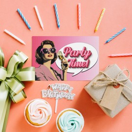 Celebration Party Invitations Men Women - Retro Champagne 20 Pack - Adults Engagement Invitations for Friends Family A6 Wedding Party Invites Invitation Cards with Folding Envelopes