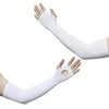 Olae Fingerless Cooling Arm Sleeves (1 Pair) - Unisex UV Protection for Hands & Arms Golf Cooling Arm Sleeve Beige