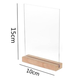 3 PCS Acrylic Wood Display Panel Loopunk A6 is Used For Menus, Posters, Offices, Shops and Restaurants.