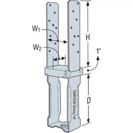 Simpson Strong-Tie CBSQ46-SDS 4 x 6 Column Base Galvanized
