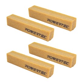 POWERTEC 71002-P4E Abrasive Cleaning Stick for Sanding Belts & Discs 8-1/2" 4PK | Natural Rubber Eraser - Woodworking Shop Tools for Sanding Perfection