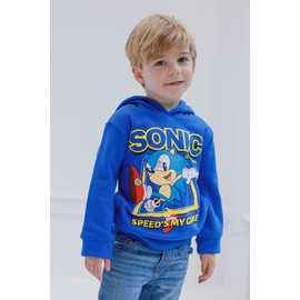 SEGA Sonic The Hedgehog Toddler Boys Fleece Hoodie Blue 3T