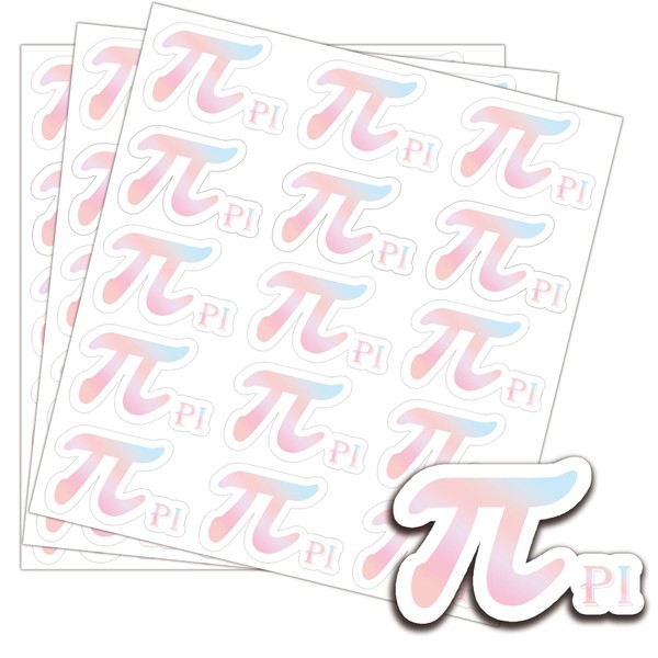 240Pcs π Symbol Decorations Scientific Labels Pi Day Commemorative Celebration
