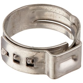 Oetiker 16702494 Stepless Ear Clamp, One Ear, 7 mm Band Width, Clamp ID Range 13.7 mm (Closed) - 16.2 mm (Open) (Pack of 5)