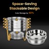 PTASYGK Chafing Dishes for Buffet 4 Pack 5QT Gold SS