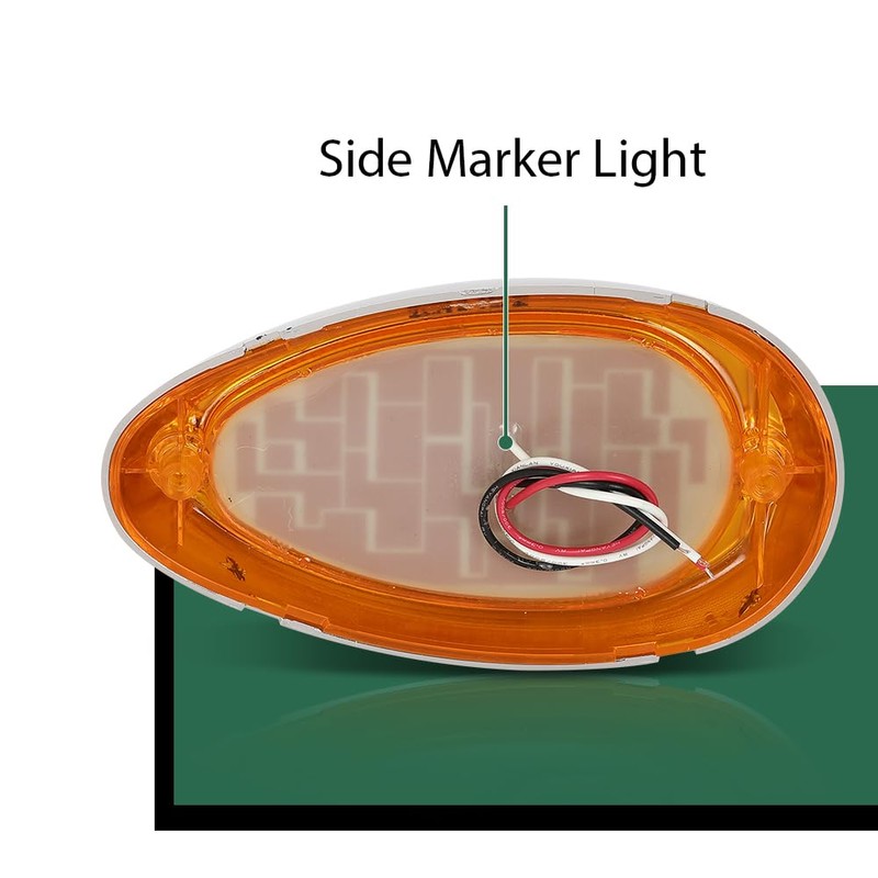 LQI 15 LED Amber Sleeper Cab Side Marker Signal Light