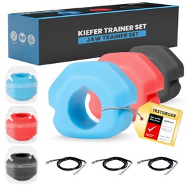 Jaw Trainer Set 2.0 Jawliner - Define Jaw Line with the Jawline Trainer & Jawline Toner; Reduced Double Chin; Developed without Falling Out Bite Splints