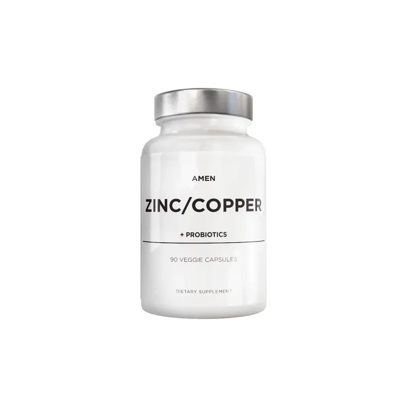 Amen Zinc Cobre Probióticos 90 Cápsulas Veganas Sin Gluten