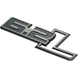 Paquete de 2 emblemas de 6,2 litros para guardabarros lateral del motor, calcomanías 3D, logotipo de placa de identificación para 150 250 350 (negro cromo)