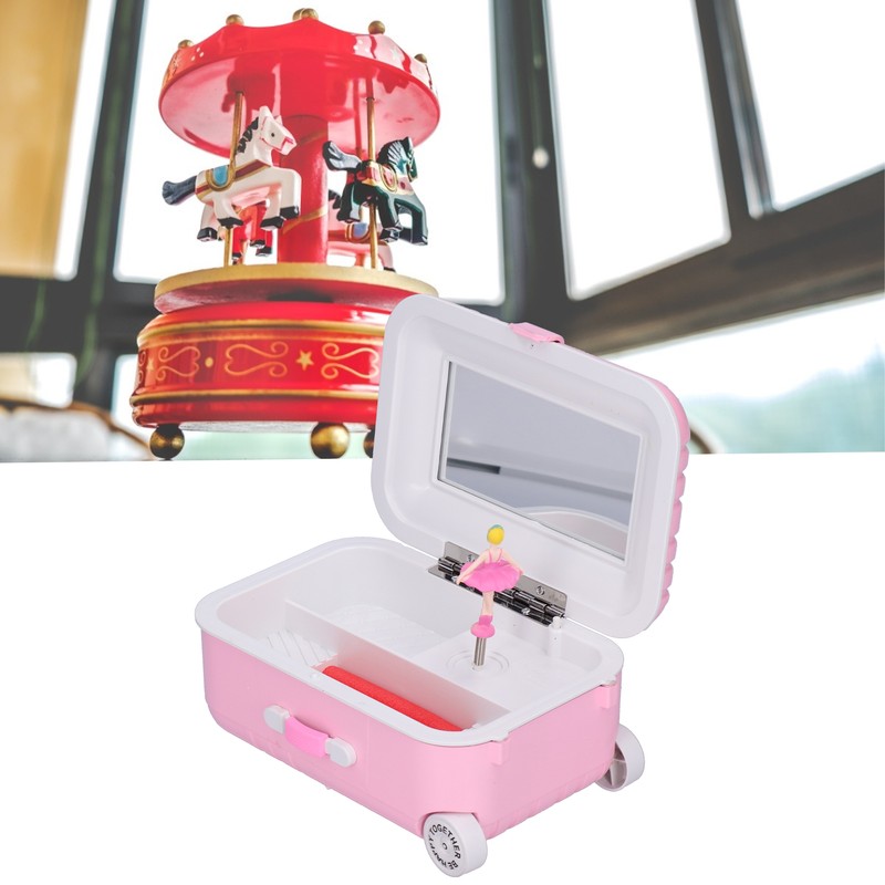Originality Music Box Cute Luggage Jewelry Box Student Birthday Gift