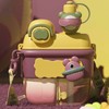 Cute Water Bottle Double Chamber 500ml with Straw Sticker Adjustable