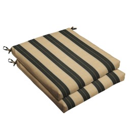 Sorra Home Bristol Trupedic x Sunbrella-Indoor Outdoor Chair Cushions, Set of 2 | Perfect for Office, Dining, Kitchen, Patio, Porch or Deck | Measurements 20 in x 2.5 in | Berenson Tuxedo, 2 Count