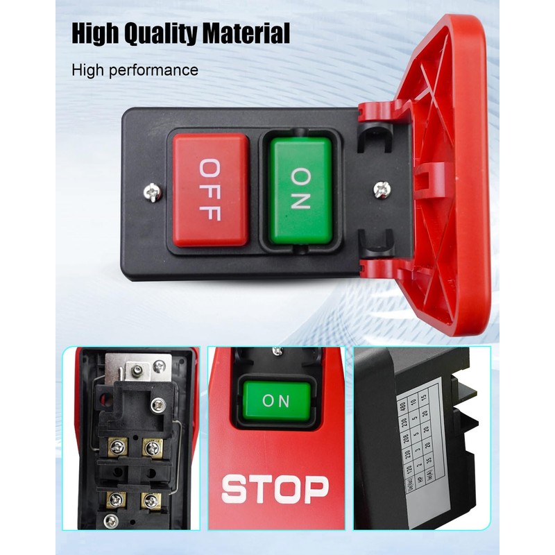 220V 20A Industrial On Off Large Pushbutton Switch, Pushbutton Switch